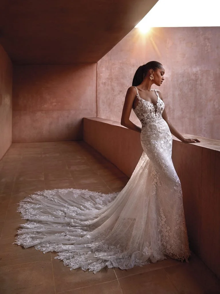 Pronovias fit and flare best sale